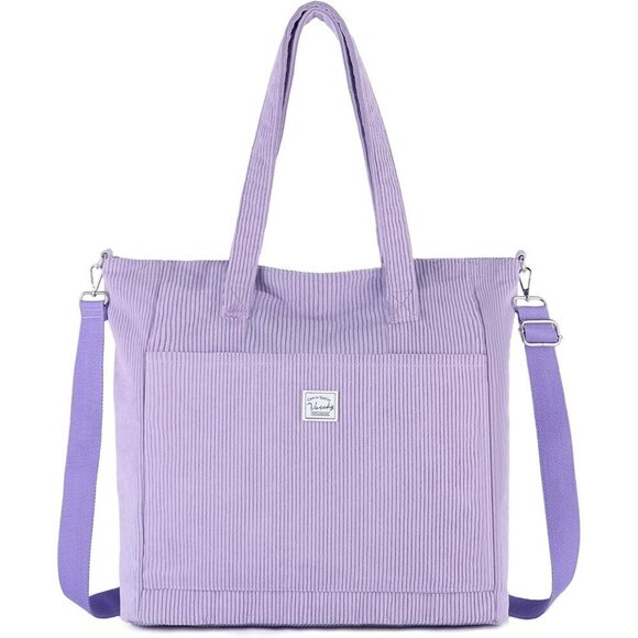 Handbags - Vaschy Corduroy Tote Bag for Women, Lightweight Large Work Hobo Shoulder Bag